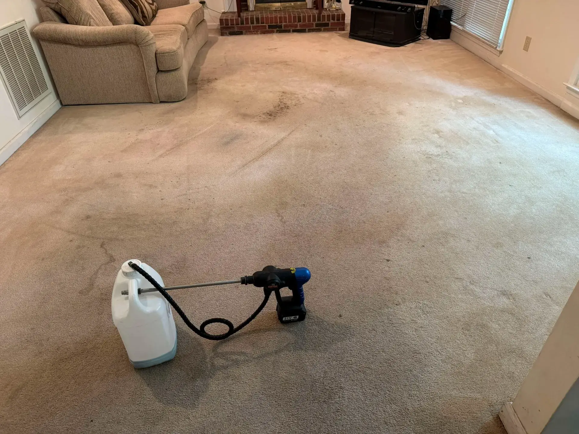 carpet cleaning before
